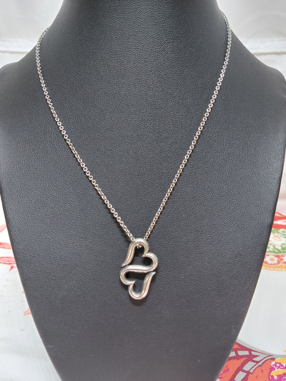 James Avery Sterling Double Heart Necklace - Silver